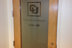Corporate Names & Logos On Glass