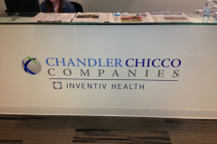 Corporate Names & Logos On Glass