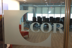 Corporate Names & Logos On Glass