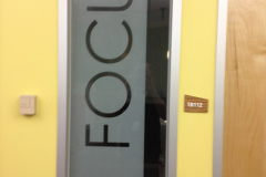 Corporate Names & Logos On Glass